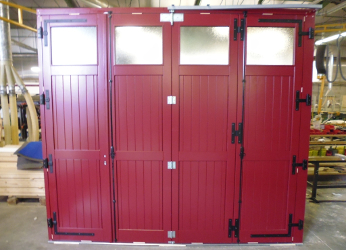 Porte de Garage Accordéon en bois massif