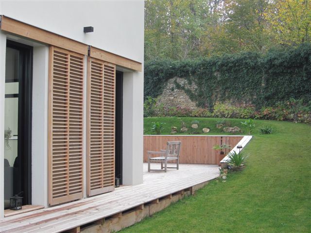 volet coulissant en bois