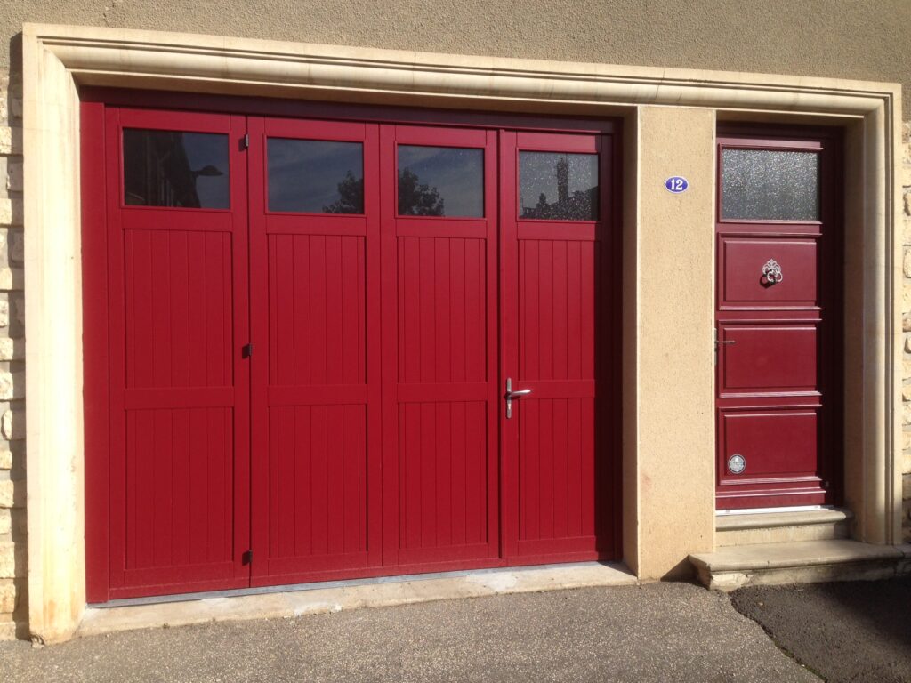 Porte de Garage Accordéon en bois massif
