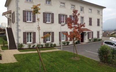 Volet dauphinois en bois massif pour la rénovation d’un logement collectif traditionnel