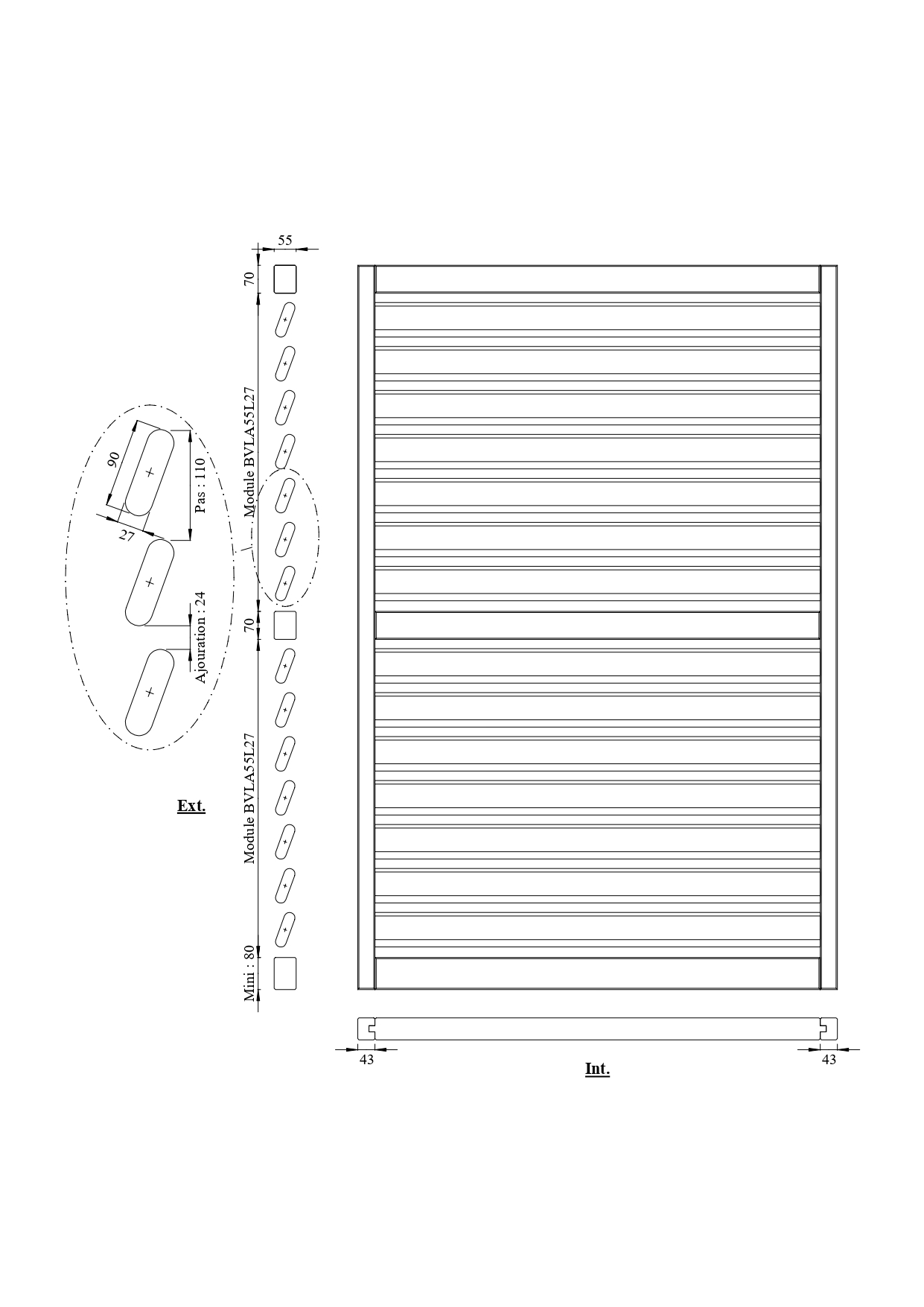 brise vue bvla55 croquis