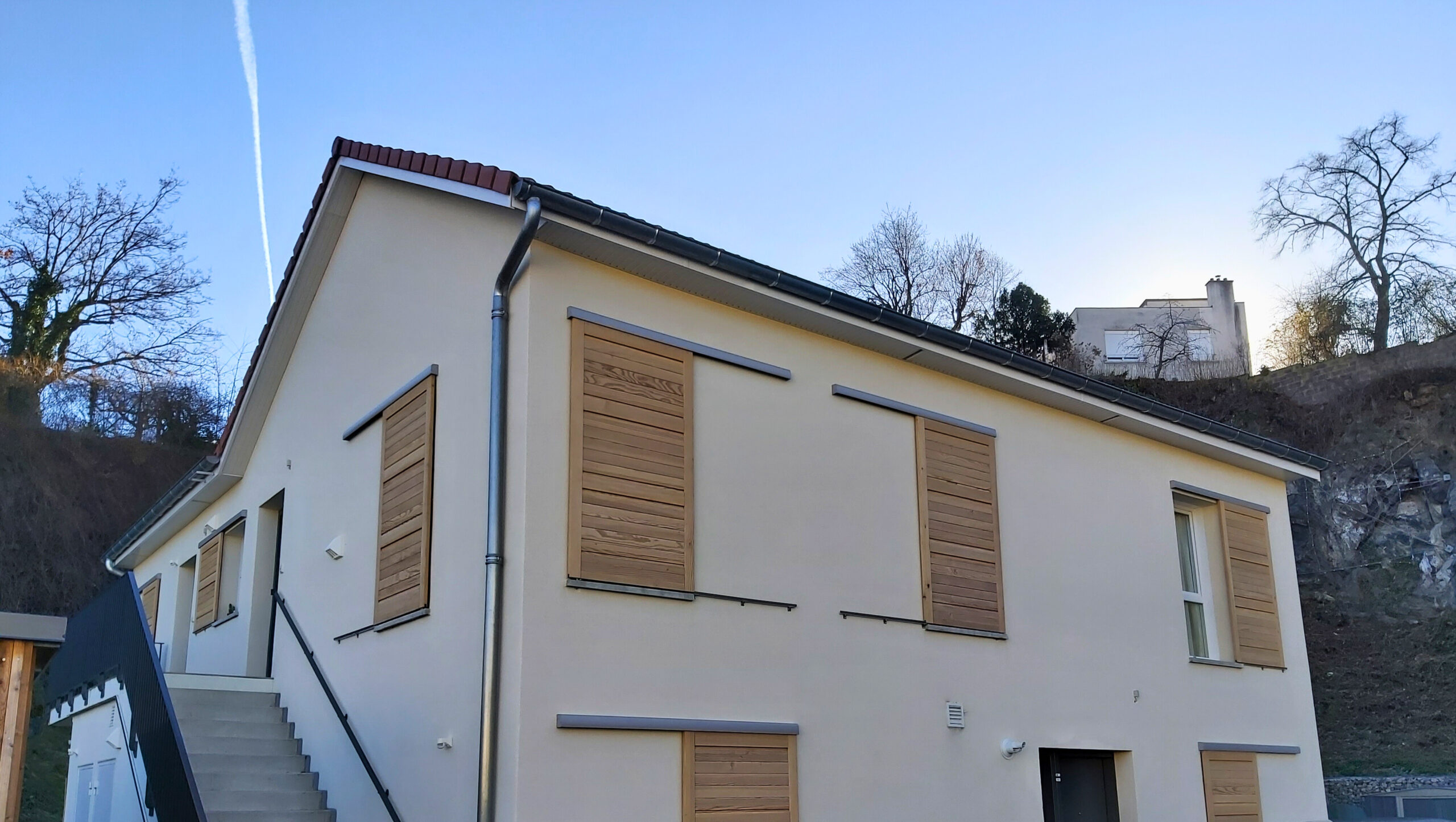 volet coulissant bois douglas maison moderne